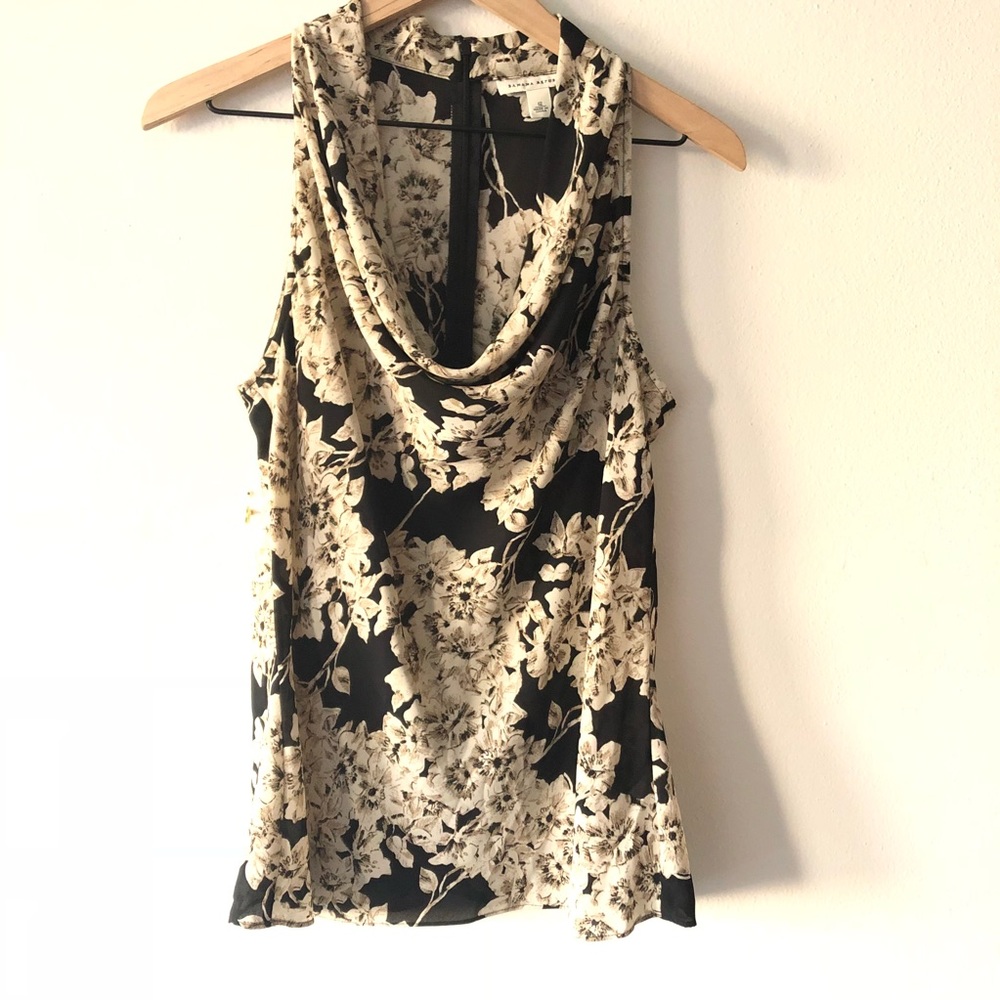 Banana Republic Cowl neck floral top